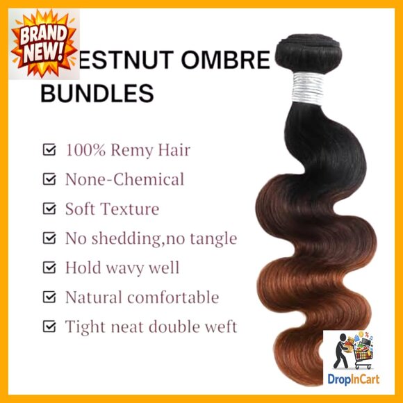 Body Wave Human Hair Bundle Remy Brazilian Soft Thick 16 Inch Extensions main image 6